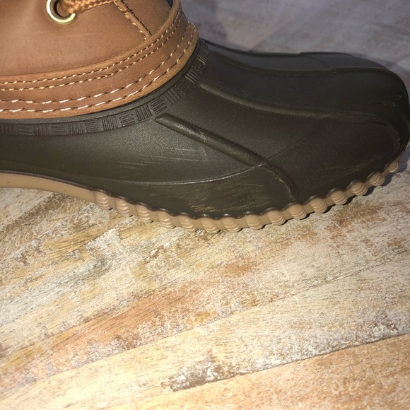 Tommy Hilfiger Fur Boots Brown Tan 9 Duck Boots Mysty - Picture 5 of 7